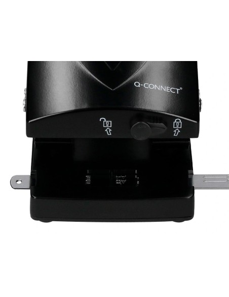CI | Taladrador q-connect kf01237 negro -abertura 6,5 mm -capacidad 65 hojas