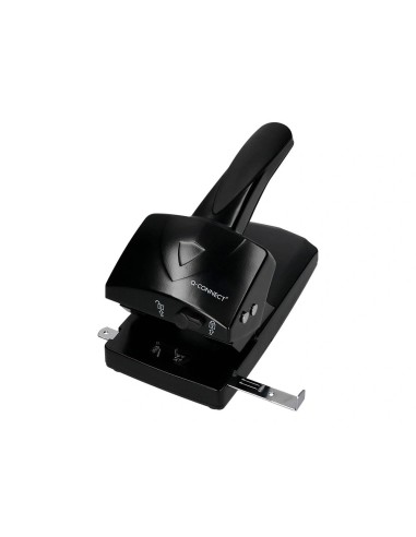 CI | Taladrador q-connect kf01237 negro -abertura 6,5 mm -capacidad 65 hojas