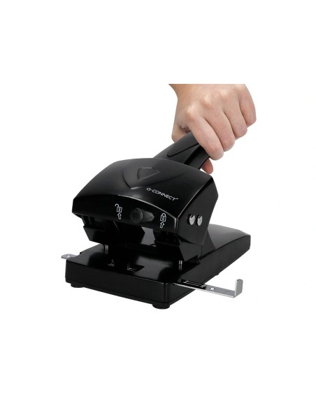 CI | Taladrador q-connect kf01237 negro -abertura 6,5 mm -capacidad 65 hojas