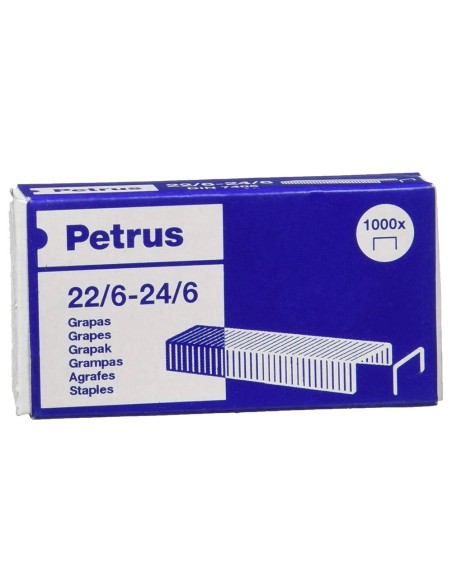 CI | Grapas petrus nº 22/6 galvanizada caja de 1000 unidades