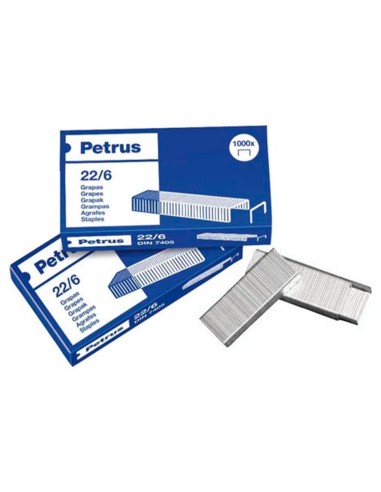 CI | Grapas petrus nº 22/6 galvanizada caja de 1000 unidades