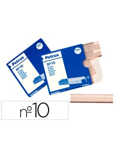 CI | Grapas petrus n 10 galvanizada caja de 1000 unidades