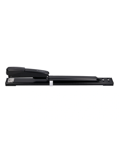 CI | Grapadora q-connect kf02292 metalica brazo largo capacidad 20 hojas usa grapas 24/6 y 26/6 color negro