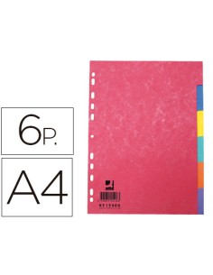 CI | Separador q-connect cartulina brillo juego de 6...