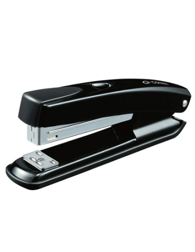CI | Grapadora q-connect kf01057 plastico abs negra -capacidad 20 hojas