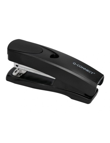 CI | Grapadora q-connect kf01056 plastico abs negra -capacidad 20 hojas