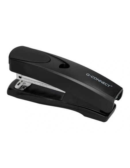CI | Grapadora q-connect kf01056 plastico abs negra -capacidad 20 hojas
