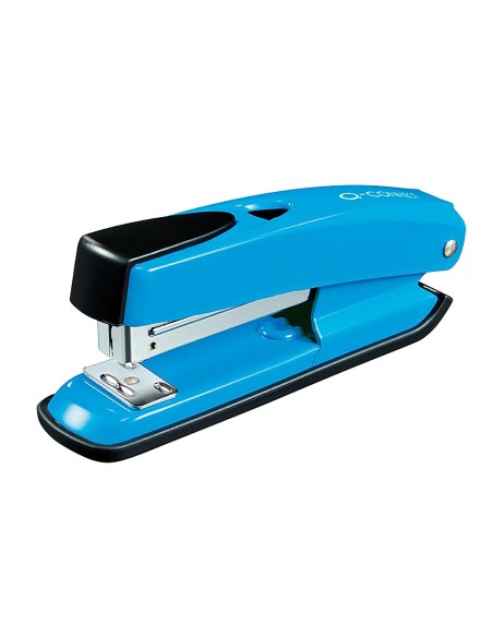 CI | Grapadora q-connect kf02151 plastico abs azul -capacidad 20 hojas