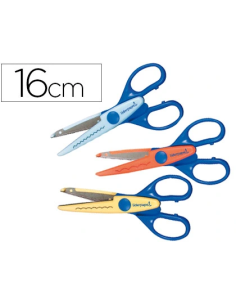 CI | Tijera escolar liderpapel cortes en zig-zag, ondas...