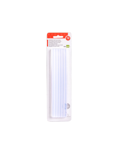 CI | Barras termofusible liderpapel 7 mm de diametro x 200 mm de alto blister de 12 unidades