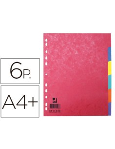 CI | Separador q-connect cartulina brillo juego de 6...