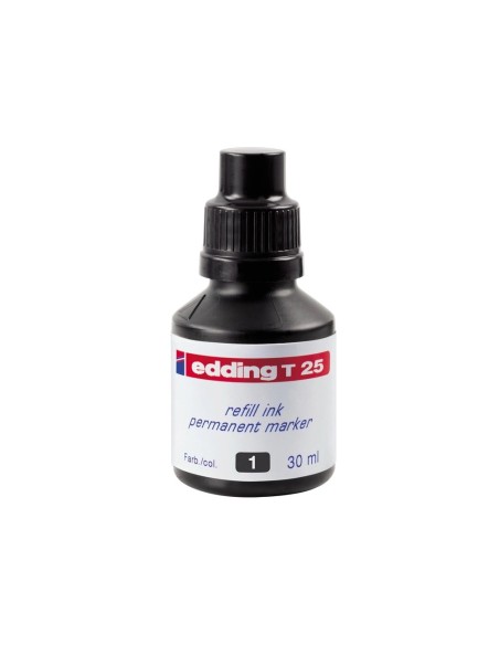 CI | Tinta rotulador edding t-25 negro -frasco de 30 ml