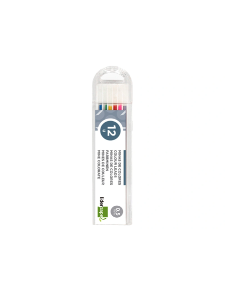 CI | Minas liderpapel colores surtidos de 0.5mm estuche de 12 minas