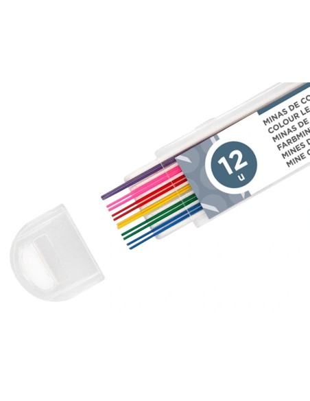 CI | Minas liderpapel colores surtidos de 0.5mm estuche de 12 minas
