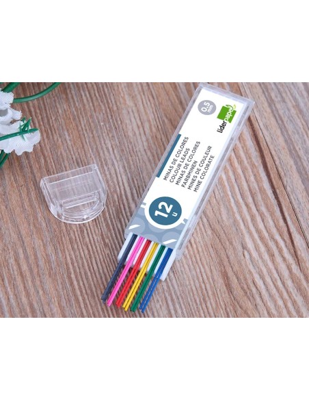 CI | Minas liderpapel colores surtidos de 0.5mm estuche de 12 minas