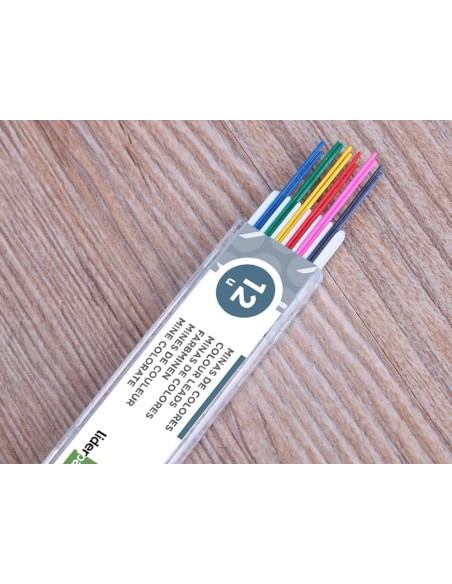 CI | Minas liderpapel colores surtidos de 0.5mm estuche de 12 minas