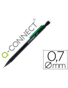 CI | Portaminas q-connect 0.7 mm con 3 minas cuerpo negro...