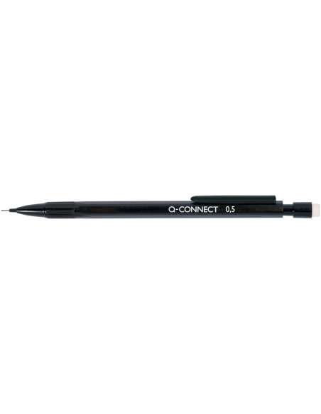 CI | Portaminas q-connect 0.5 mm con 3 minas cuerpo negro con clip negro