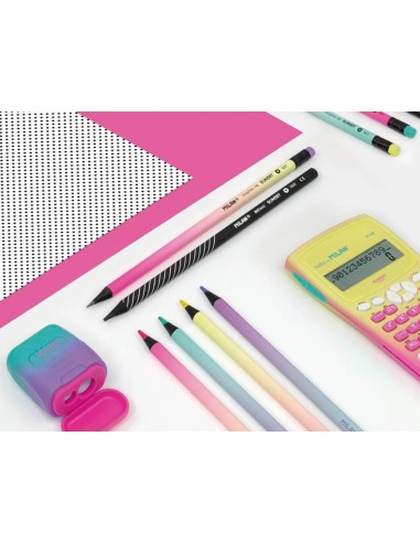 CI | Sacapuntas Milan Compact Sunset Plastico 2 Usos Colores Surtidos