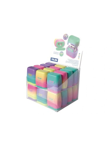 CI | Sacapuntas Milan Compact Sunset Plastico 2 Usos Colores Surtidos
