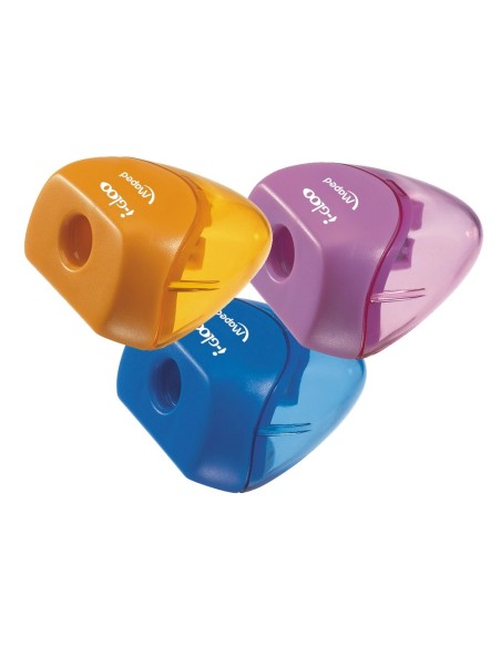 CI | Sacapuntas plastico 1 uso ergonomico iglu colores surtidos