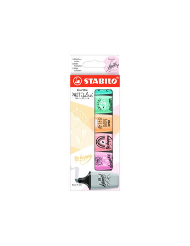 CI | Rotulador Stabilo Boss Mini Pastel Love Estuche De 6 Unidades Colores Surtidos