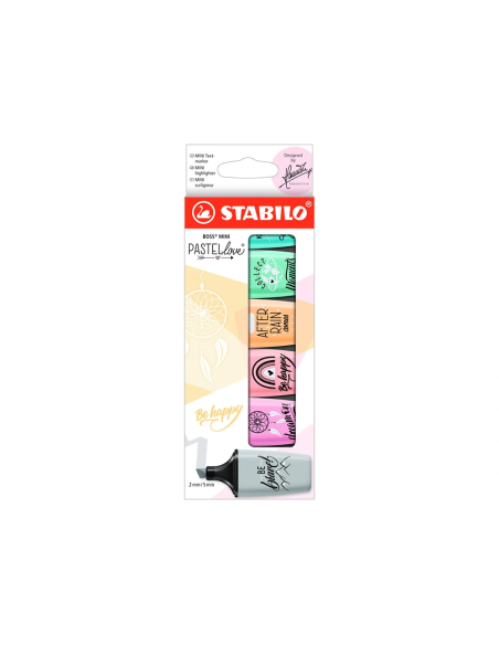 CI | Rotulador Stabilo Boss Mini Pastel Love Estuche De 6 Unidades Colores Surtidos