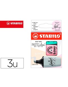 CI | Rotulador Stabilo Boss Mini Pastel Love Estuche De 3...