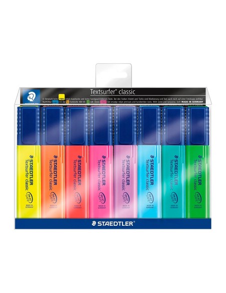 CI | Rotulador staedtler textsurfer 364 fluorescente bolsa de 6 unidades colores surtidos + 2 regalo