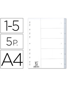 CI | Separador numerico q-connect plastico 1-5 juego de 5...