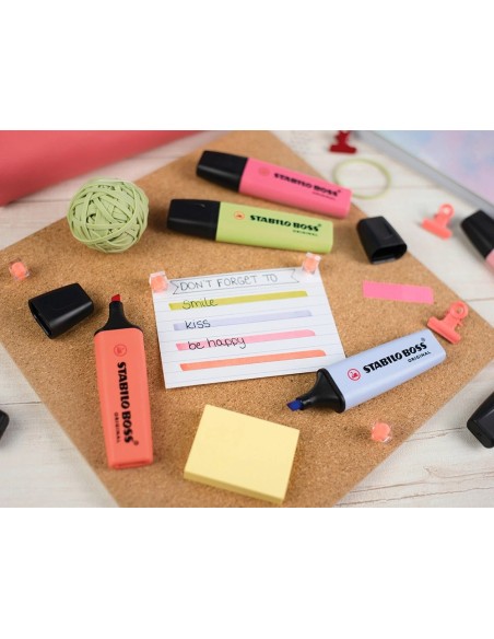 CI | Rotulador stabilo boss pastel fluorescente 70 estuche de 6 unidades surtidas