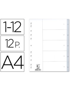 CI | Separador numerico q-connect plastico 1-12 juego de...