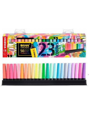 CI | Rotulador Stabilo Boss Fluorescente 70 Deskset Estuche De 23 Unidades Colores Surtidos