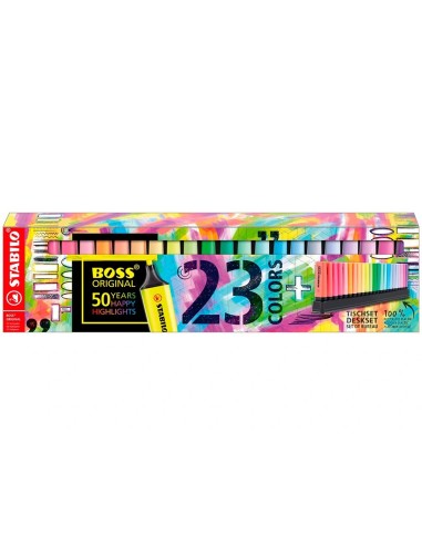 CI | Rotulador Stabilo Boss Fluorescente 70 Deskset Estuche De 23 Unidades Colores Surtidos