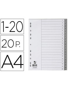 CI | Separador numerico q-connect plastico 1-20 juego de...