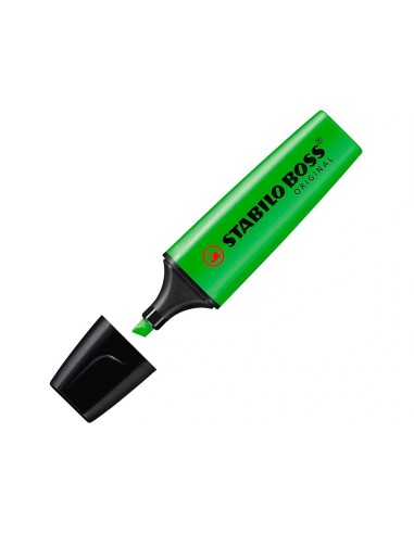 CI | Rotulador Stabilo Boss Fluorescente 70 Verde Estuche De 4 Unidades