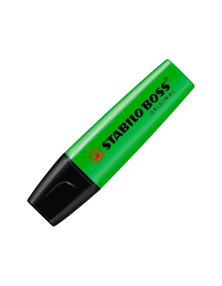 CI | Rotulador Stabilo Boss Fluorescente 70 Verde Estuche De 4 Unidades