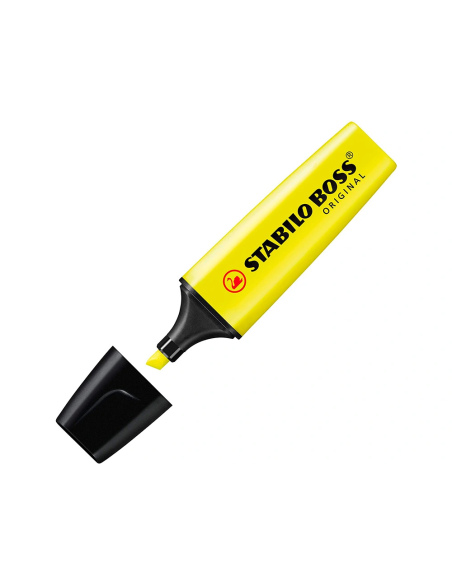 CI | Rotulador Stabilo Boss Fluorescente 70 Amarillo Estuche De 4 Unidades