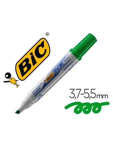 CI | Rotulador bic velleda para pizarra verde -punta biselada 5.9 mm