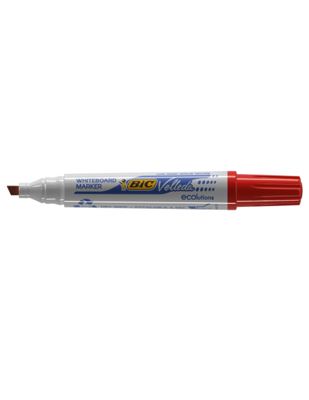 CI | Rotulador bic velleda para pizarra rojo -punta biselada 5.9 mm
