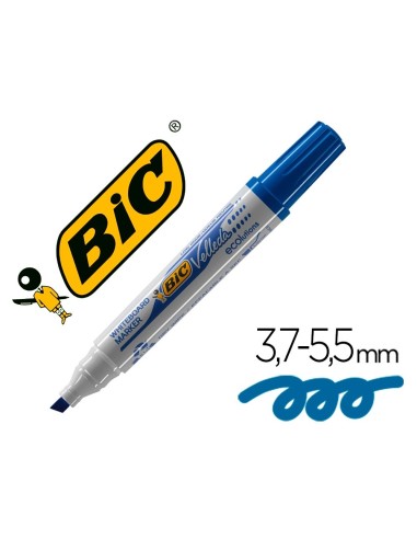 CI | Rotulador bic velleda para pizarra azul -punta biselada 5.9 mm