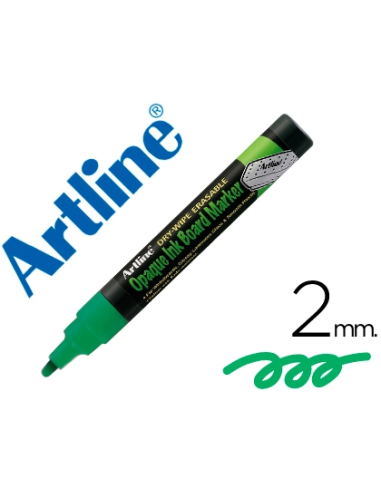 CI | Rotulador artline pizarra verde negra epw-4 ve-gr color verde fluorescente bolsa de 4 rotuladores