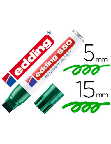 CI | Rotulador edding marcador permanente 850 verde punta biselada 5-15 mm recargable