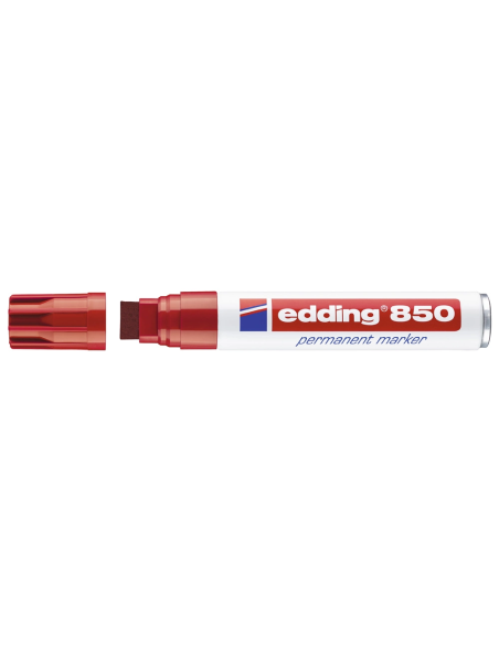 CI | Rotulador edding marcador permanente 850 rojo punta biselada 5-15 mm recargable