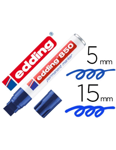 CI | Rotulador edding marcador permanente 850 azul punta biselada 5-15 mm recargable