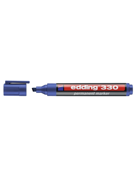 CI | Rotulador edding marcador permanente 330 azul punta biselada 1-5 mm recargable