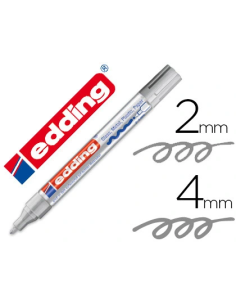 CI | Rotulador edding punta fibra 750 plata punta redonda...