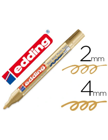 CI | Rotulador edding punta fibra 750 oro punta redonda 2-4 mm