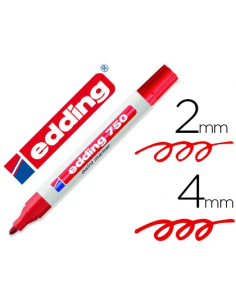 CI | Rotulador edding punta fibra 750 rojo punta redonda...