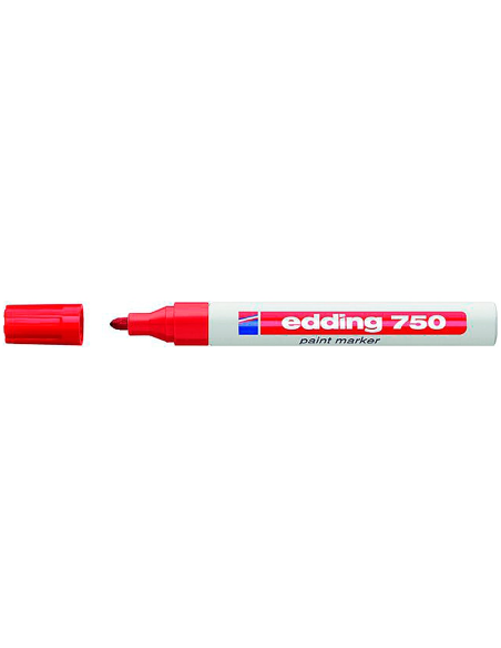 CI | Rotulador edding punta fibra 750 rojo punta redonda 2-4 mm